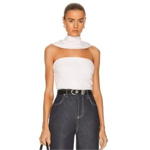 Et Ochs Audrey ruched white top